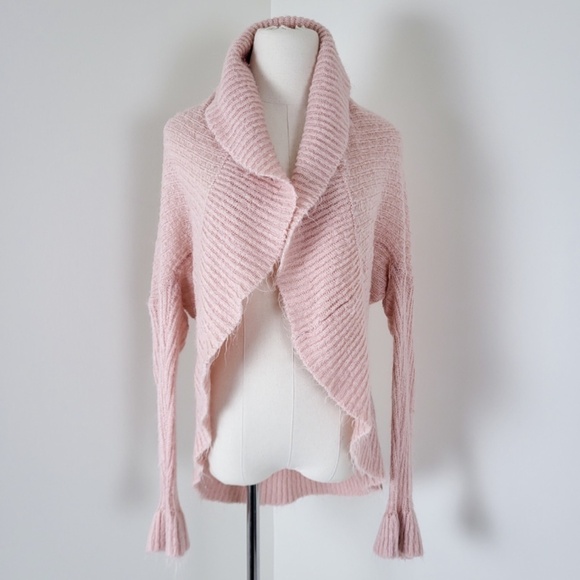 *Free With Purchase* Pastel Pink Knit Bolero Scarf Long Sleeve Pastel Comfy - Picture 10 of 12